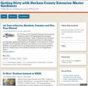 Extension Master Gardener Radio show Durham