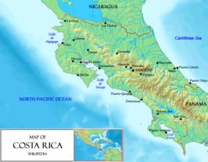 map of Costa Rica