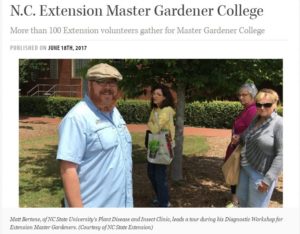 Cover photo for NC Extension Master Gardener College