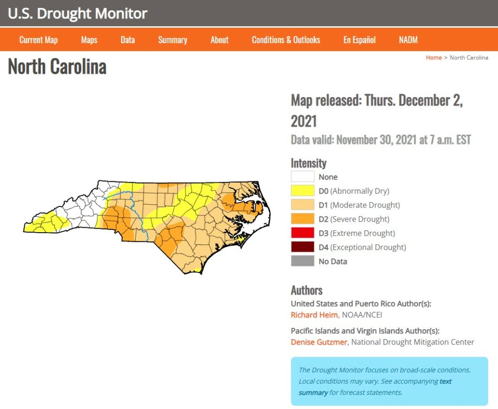 NC Drought Map